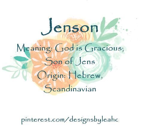 meaning of the name jenson