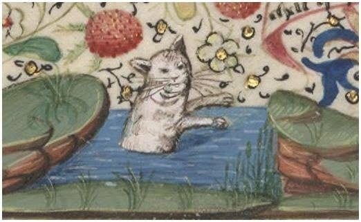 medieval cat paintings