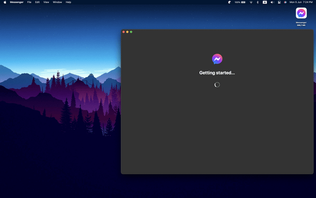 messenger getting started stuck mac