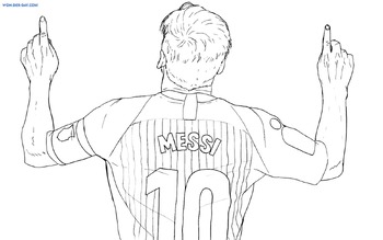 messi coloring page