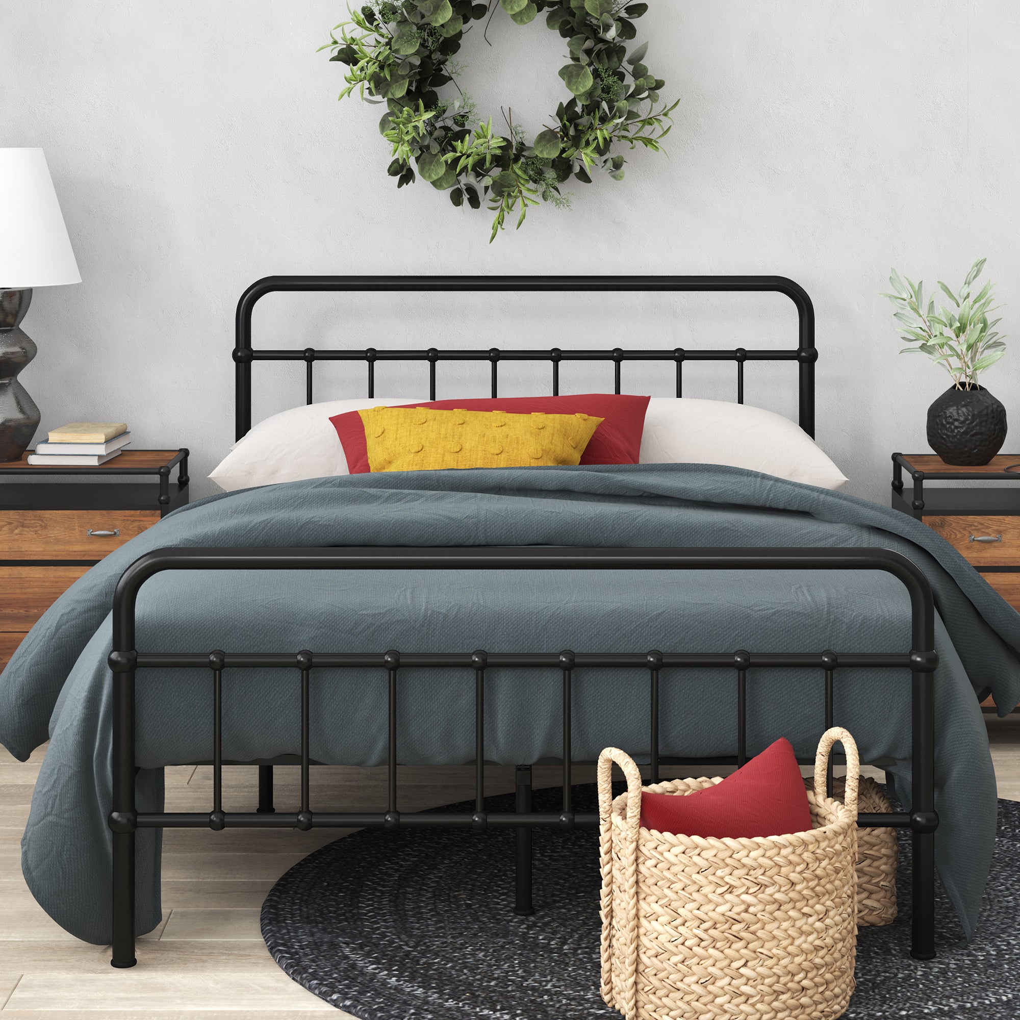 metal platform bed