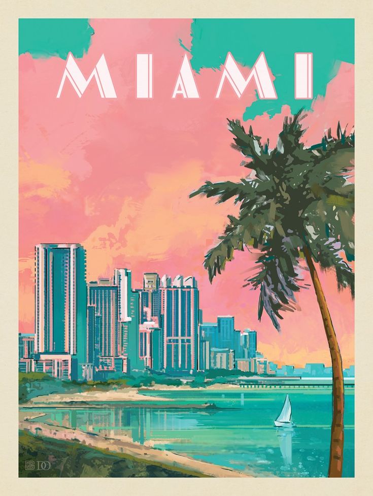 miami vintage poster