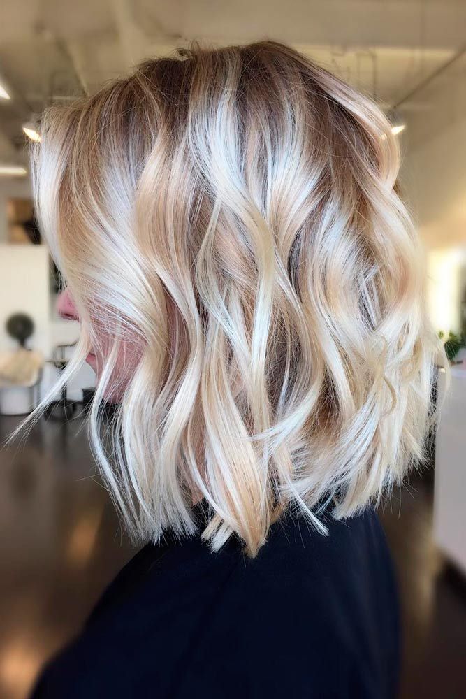 mid length blonde hairstyle