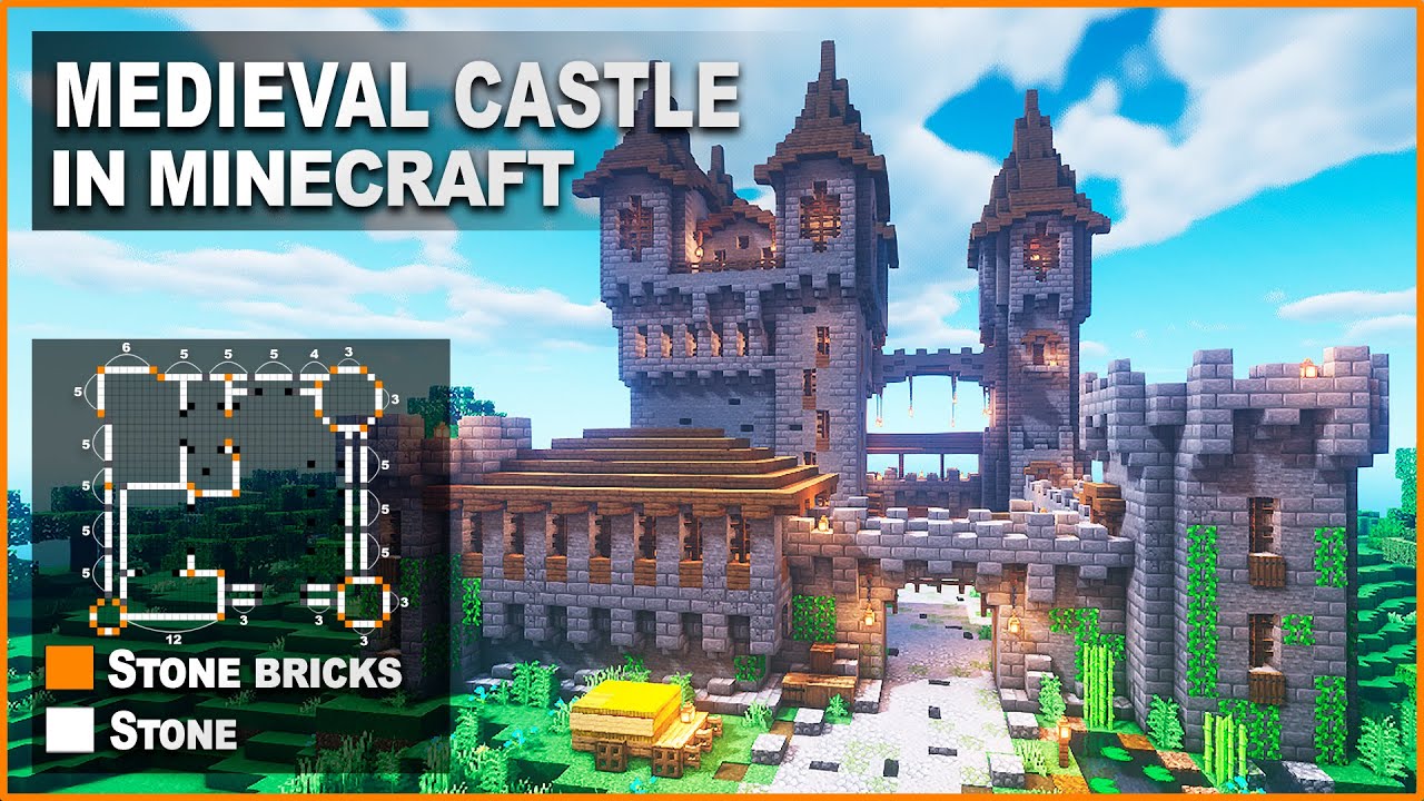 minecraft castle blueprints layer by layer