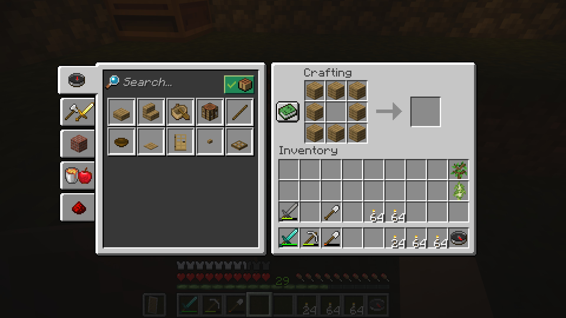 minecraft chest recipe