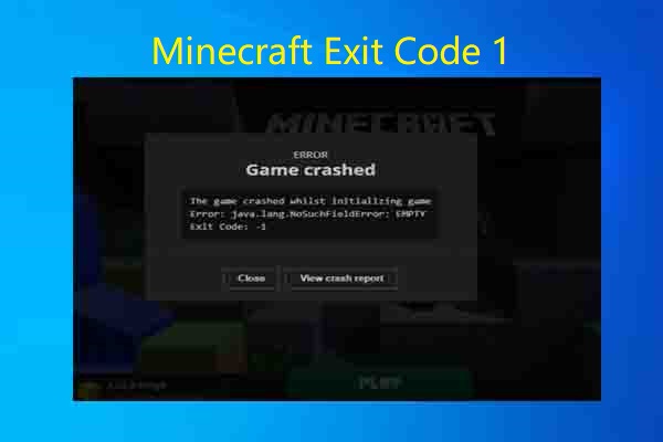 minecraft exit code -805306369