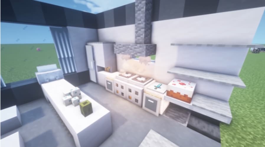 minecraft kitchen modern