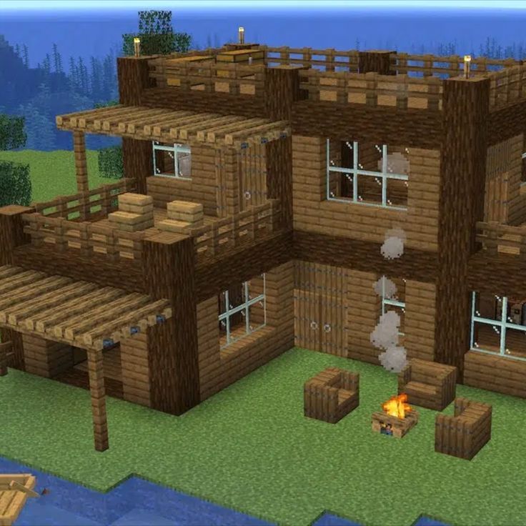 minecraft l shaped house