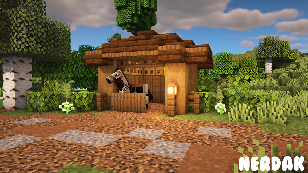 minecraft small horse stable