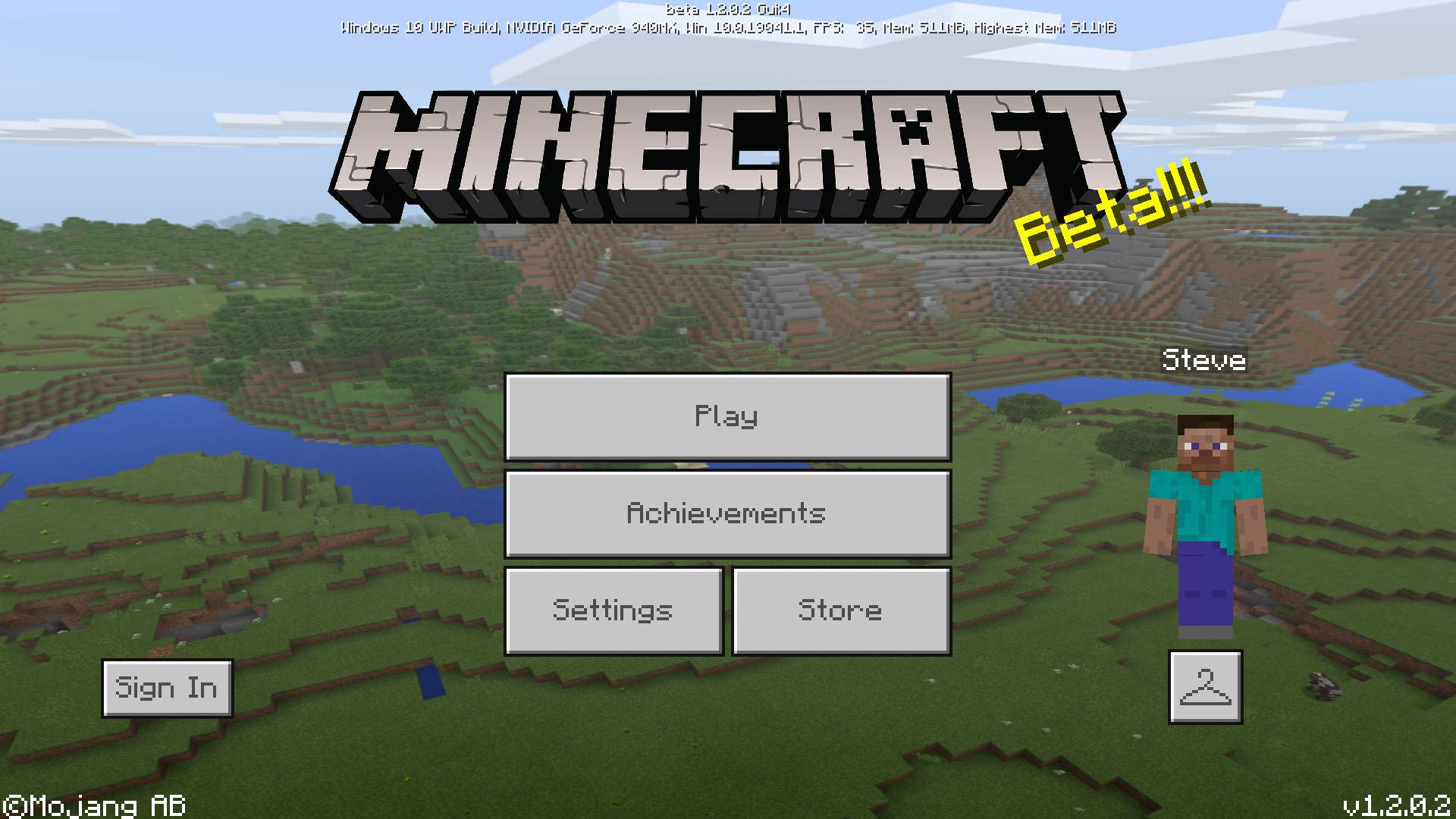 minecraft version 1.2 0.2