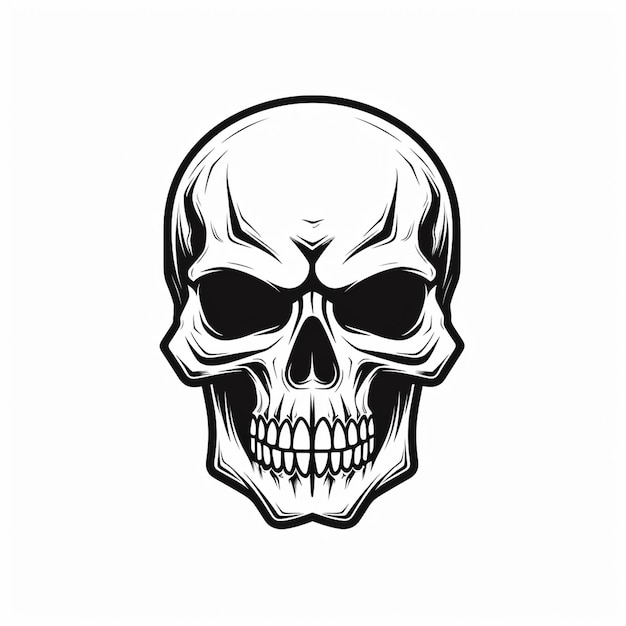 minimalist skull tattoo