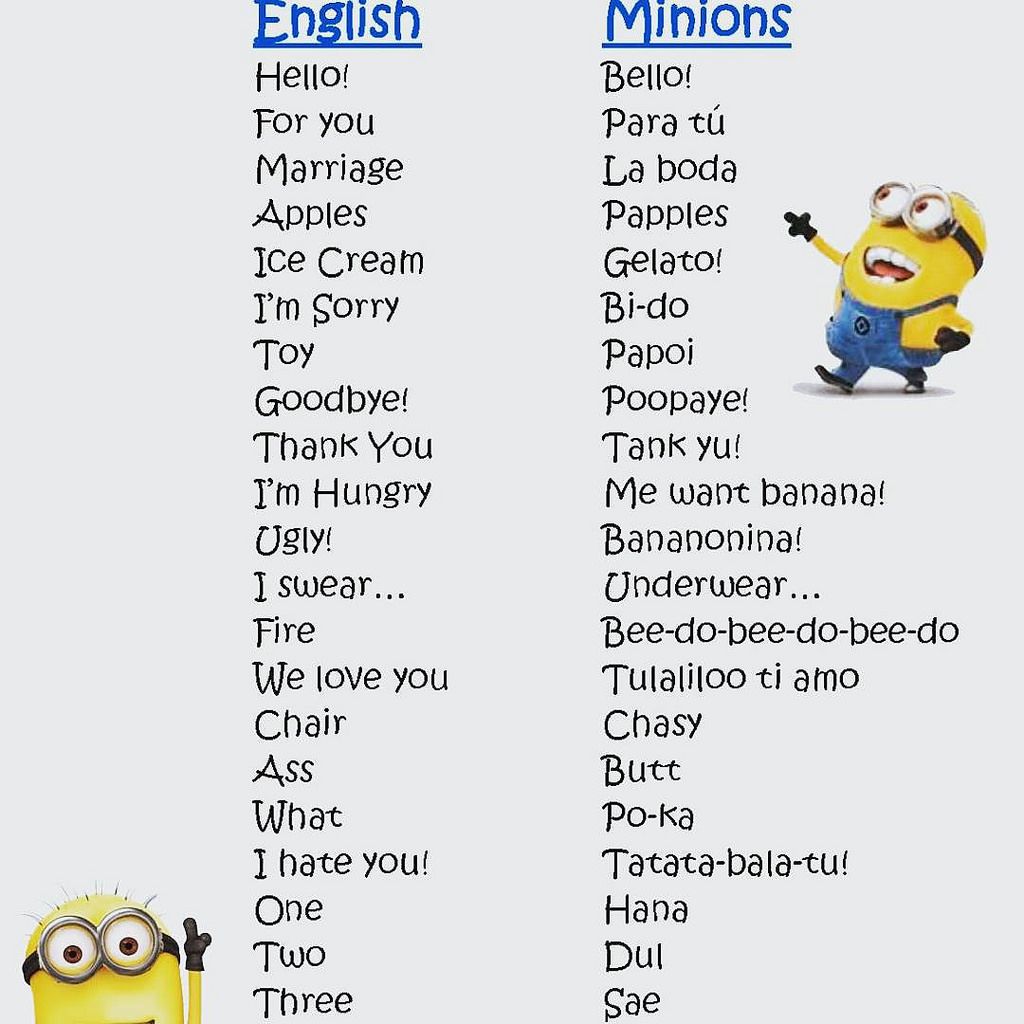 minionese translator