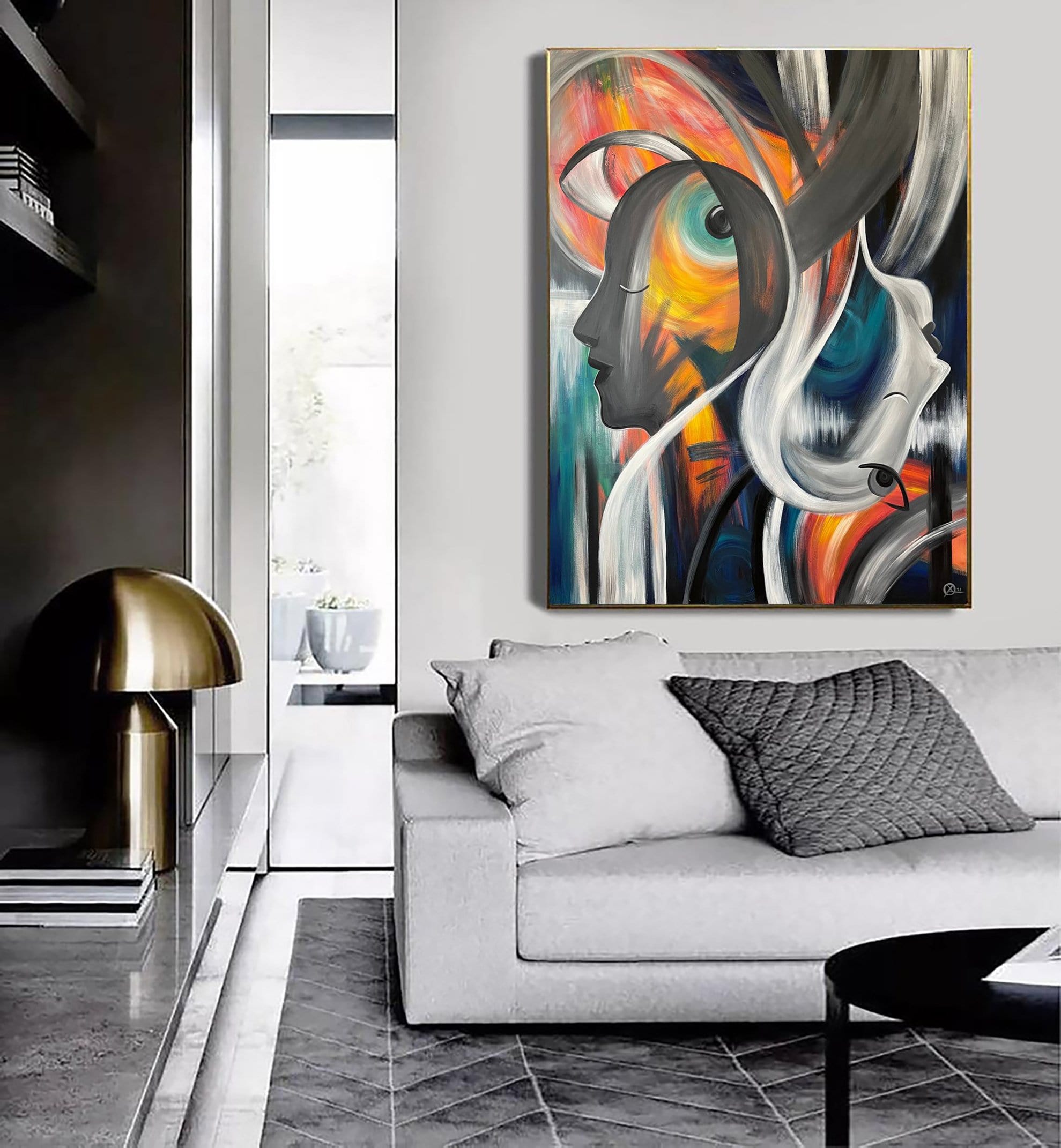 modern abstract art for living room