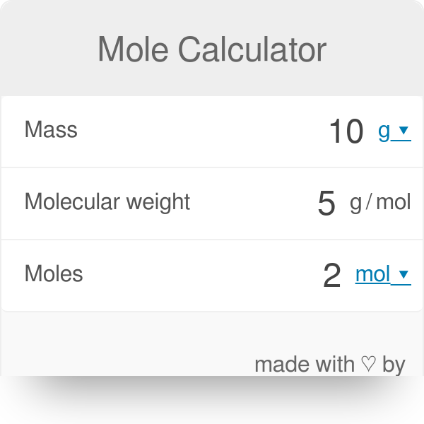 moles to moles calculator