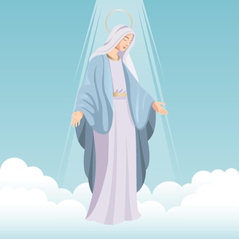 mother mary cartoon images