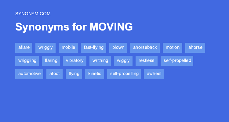 moving around synonym