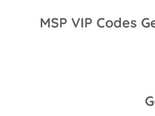 msp free vip code generator