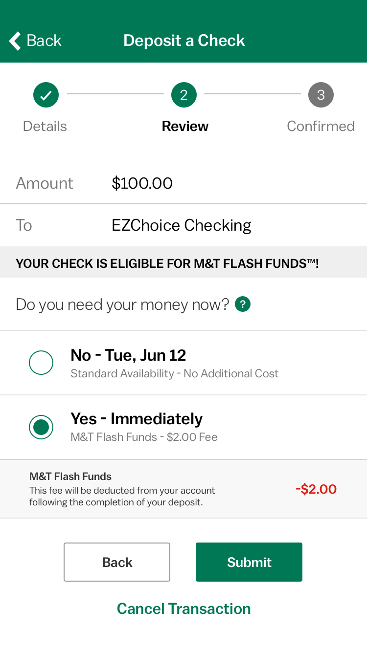 m&t check deposit funds availability