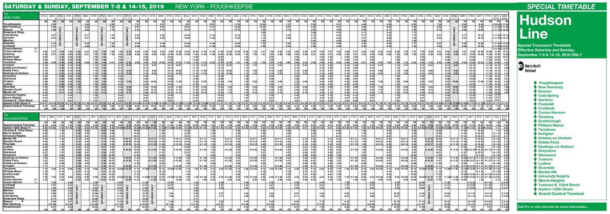 mta schedule