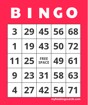 my free bingo cards