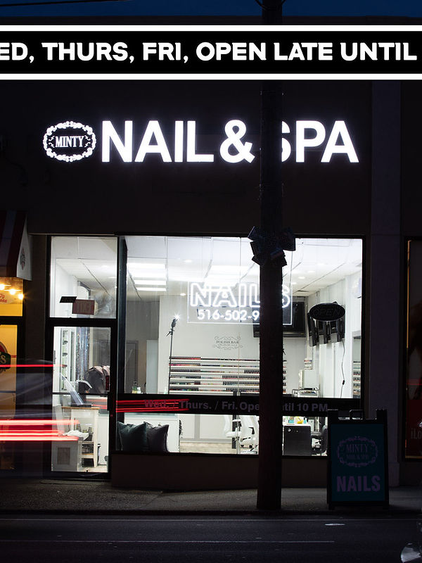 nail spa near me open late