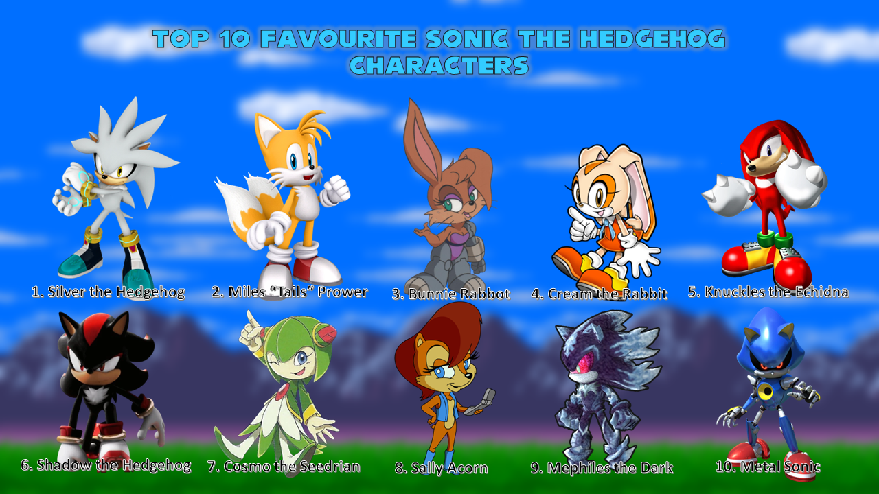 names of sonic the hedgehog characters