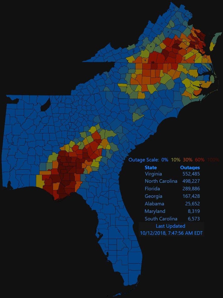 nationwide power outage map