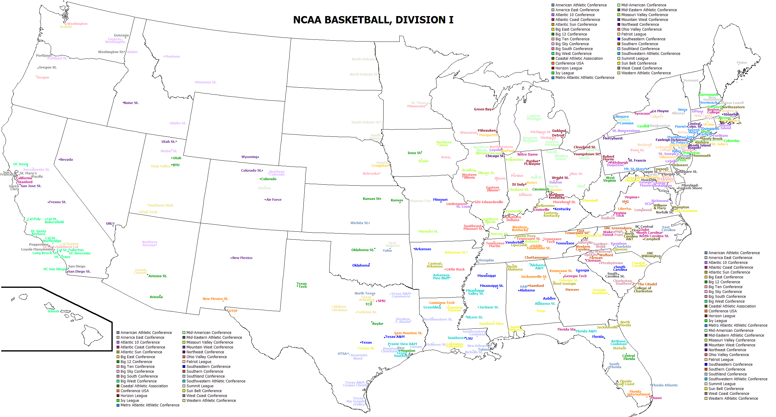 ncaa division 1 mens basketball teams