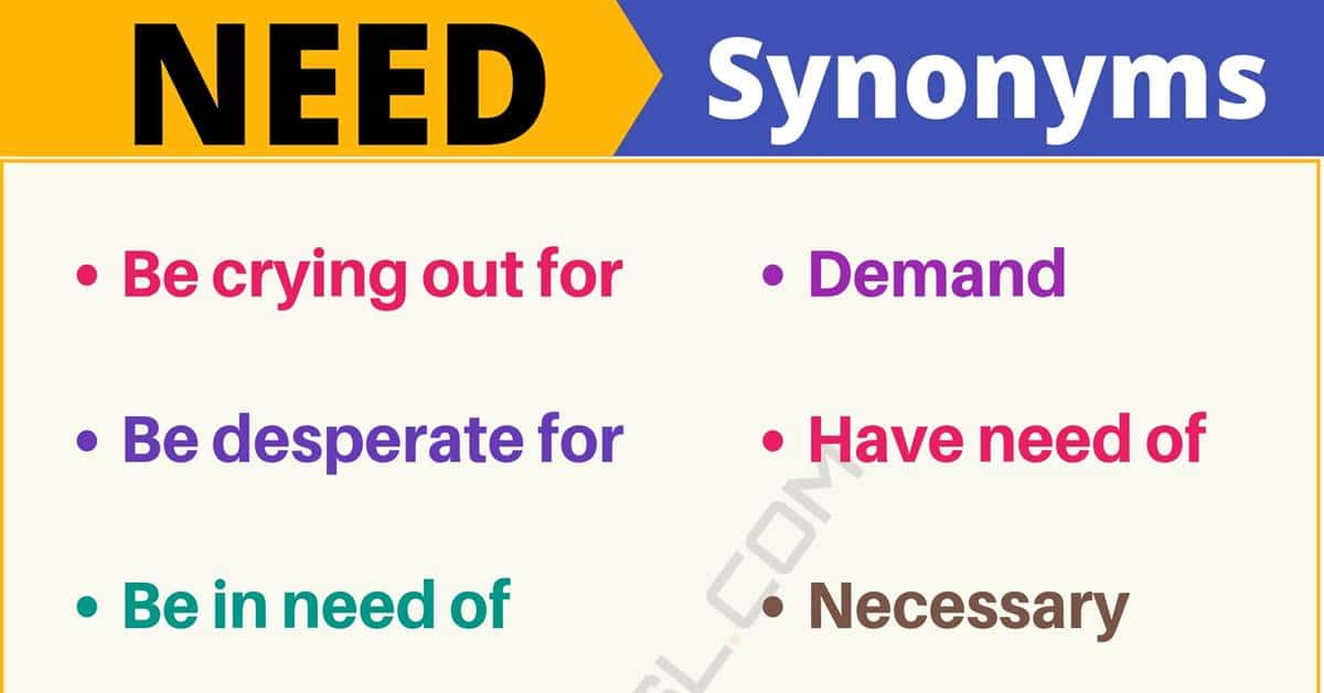 needs synonym