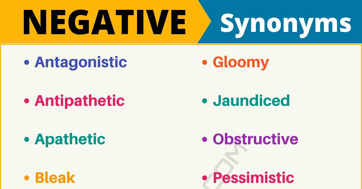 negative synonyme