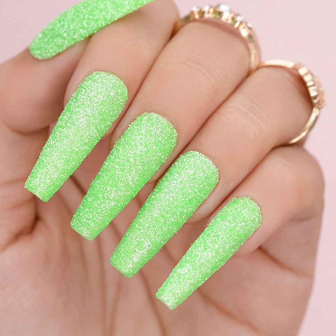 neon glitter nails