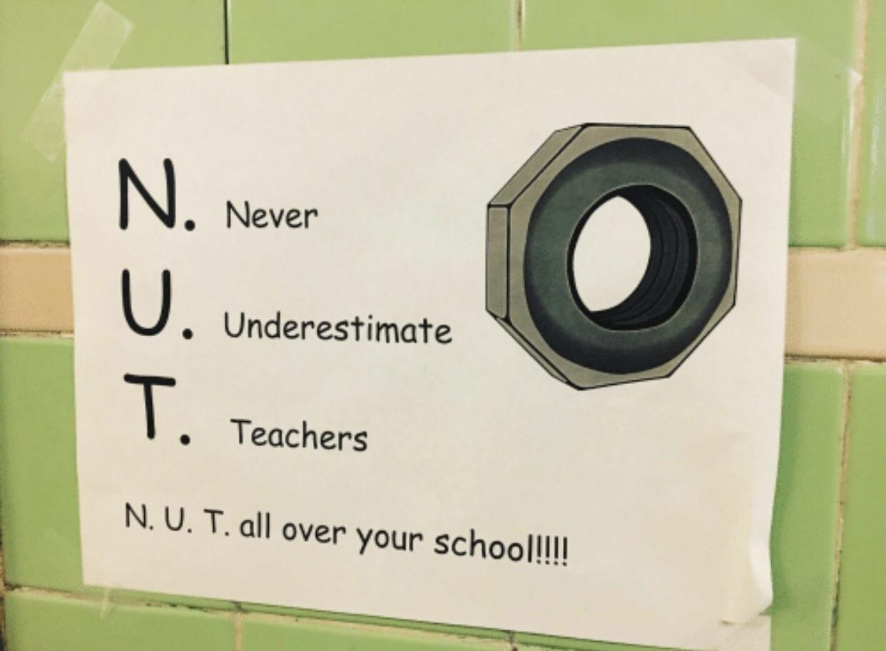 never underestimate teachers meme