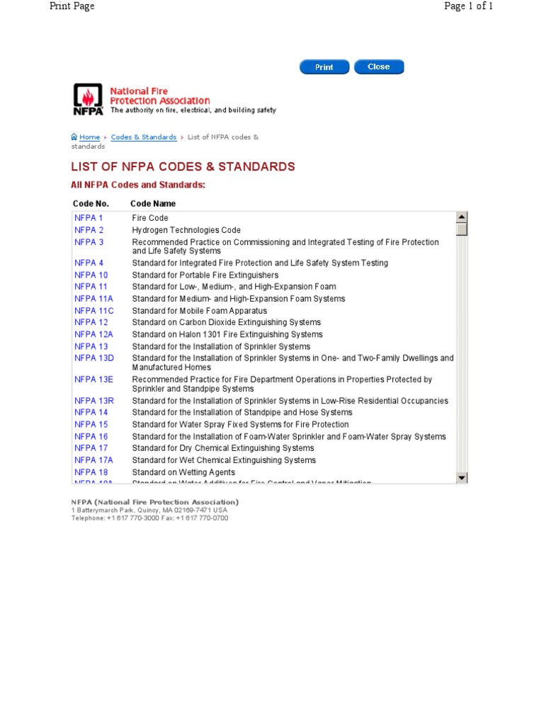 nfpa codes and standards pdf free download