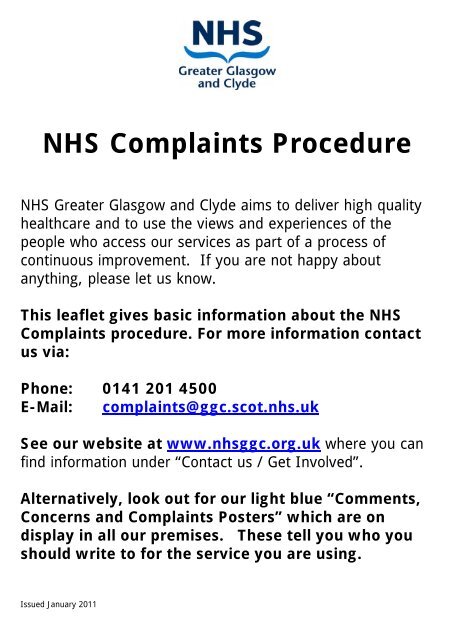 nhs ggc address