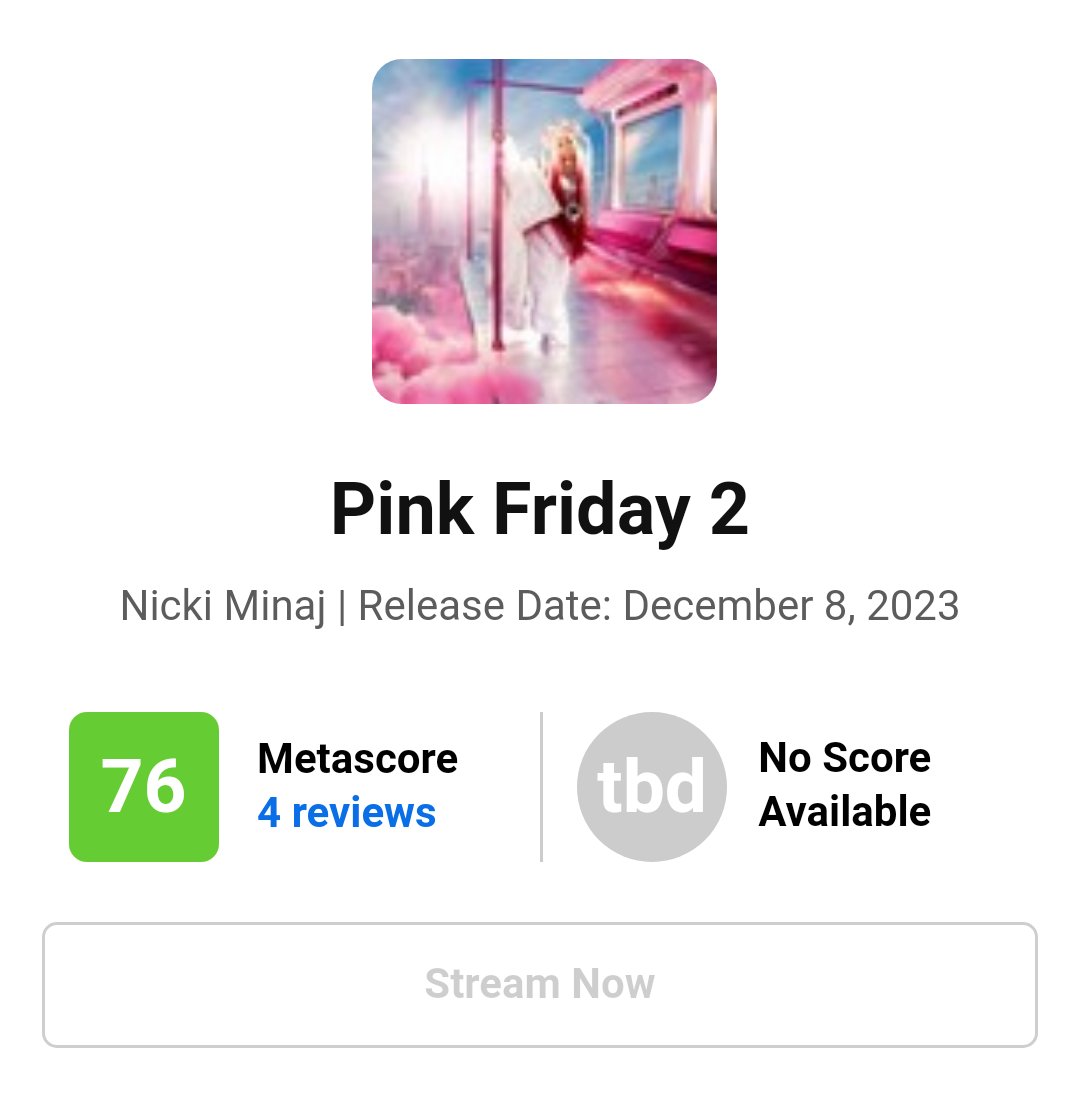 nicki minaj metacritic