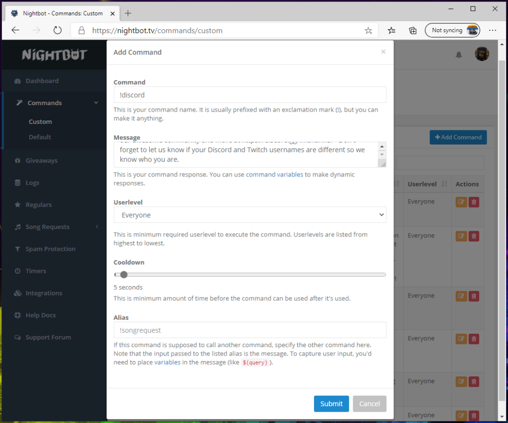 nightbot add command