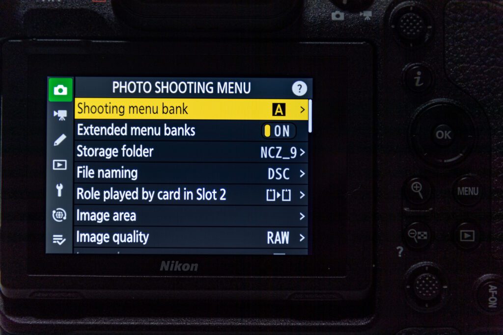 nikon z6 settings for sports