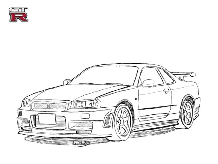 nissan skyline dibujo