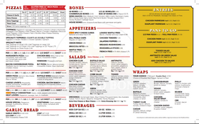 northeast pizza and bones menu