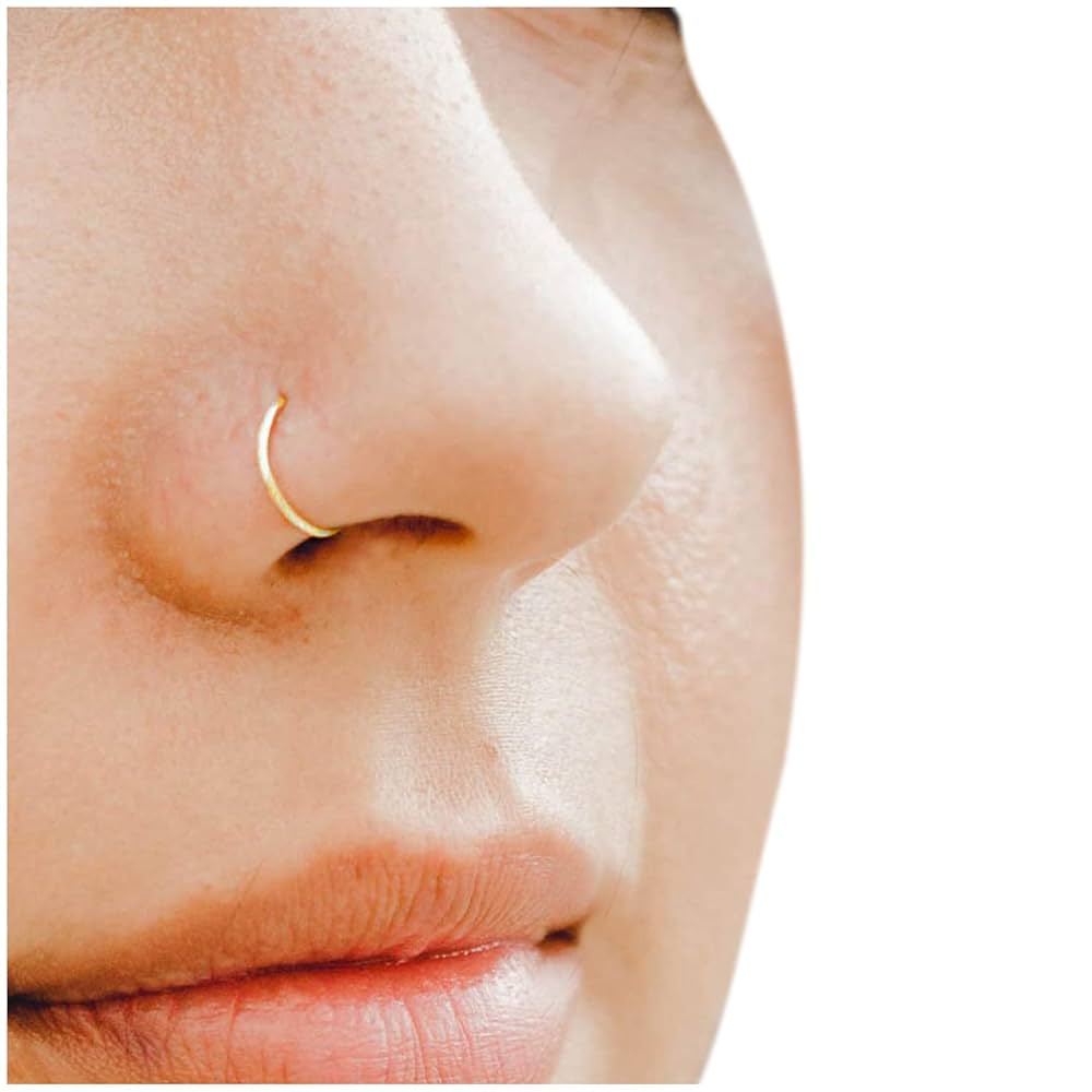 nose piercing ring gold