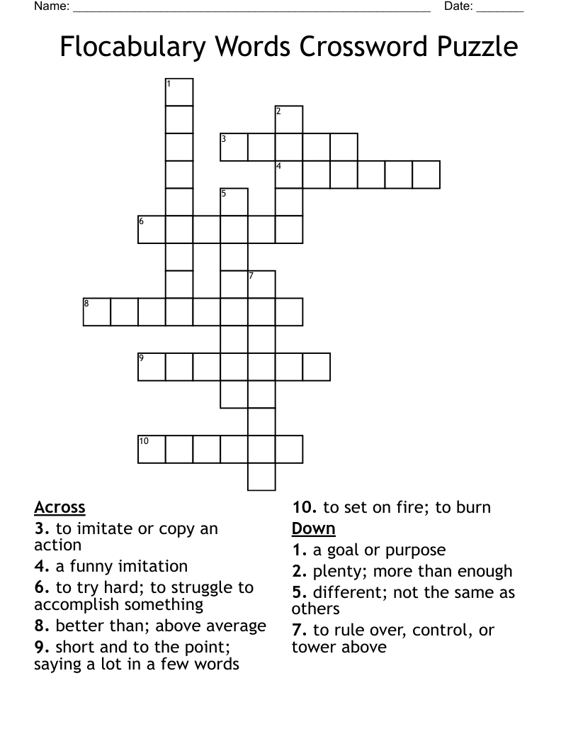 of few words crossword