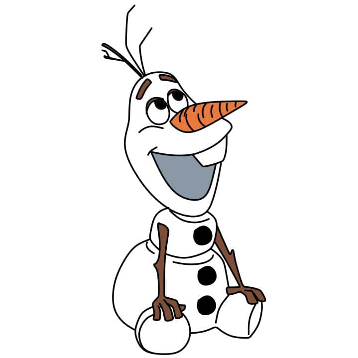 olaf drawing easy