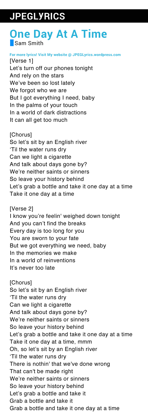 one day song lyrics