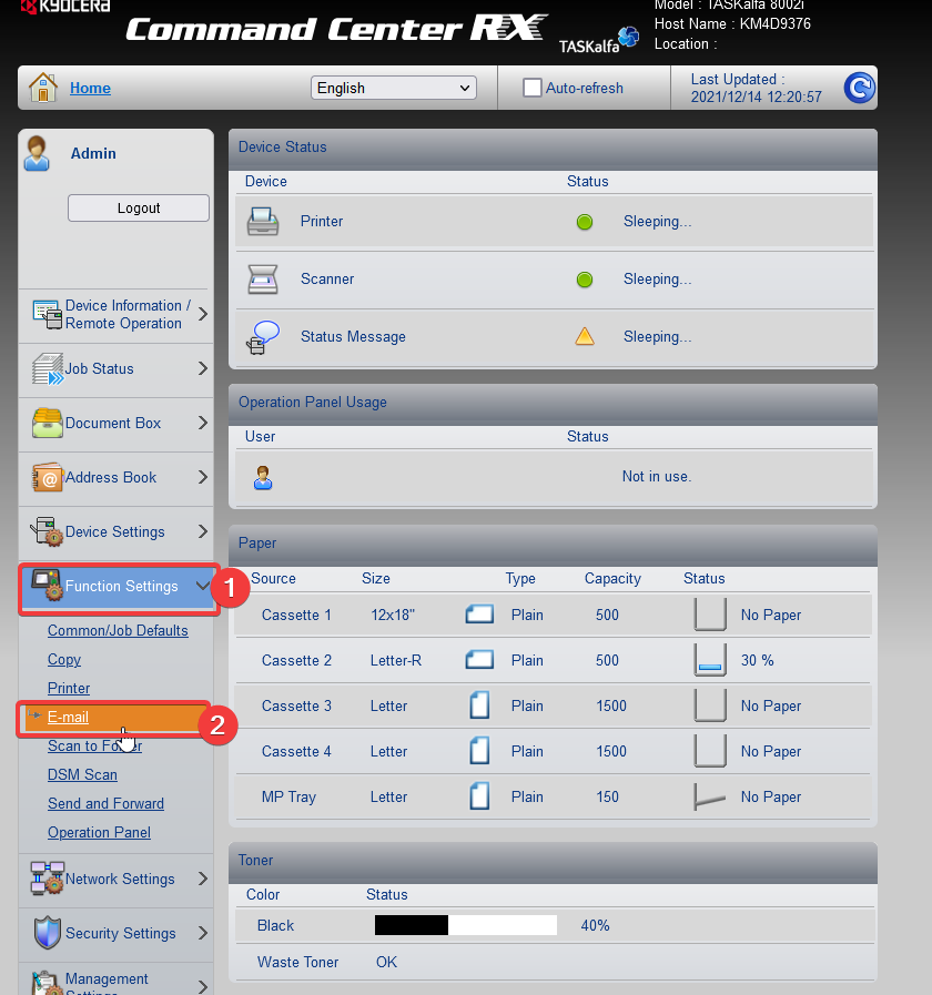 optimum mail server settings