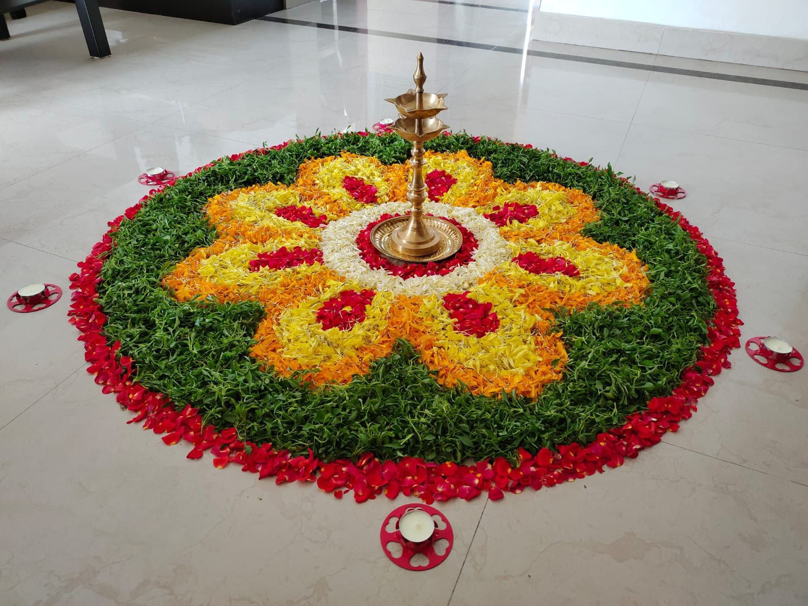 original flower rangoli design