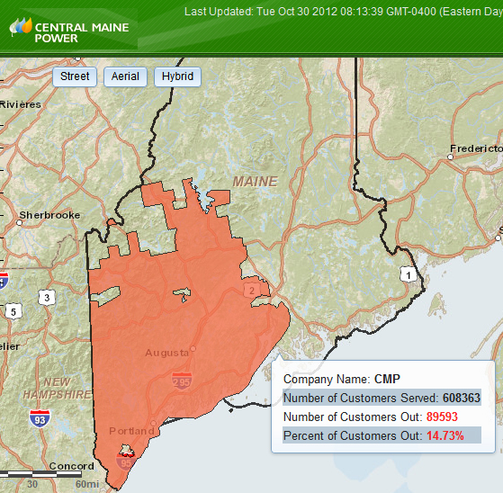 outage map maine