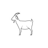 outline picture of goat