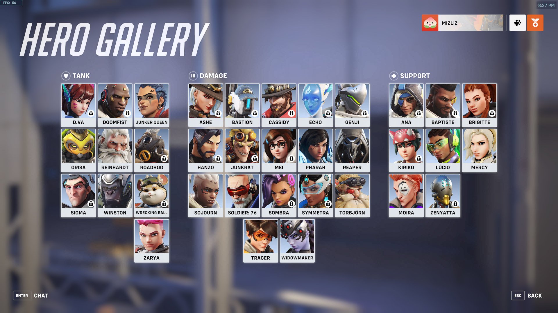 overwatch hero screen