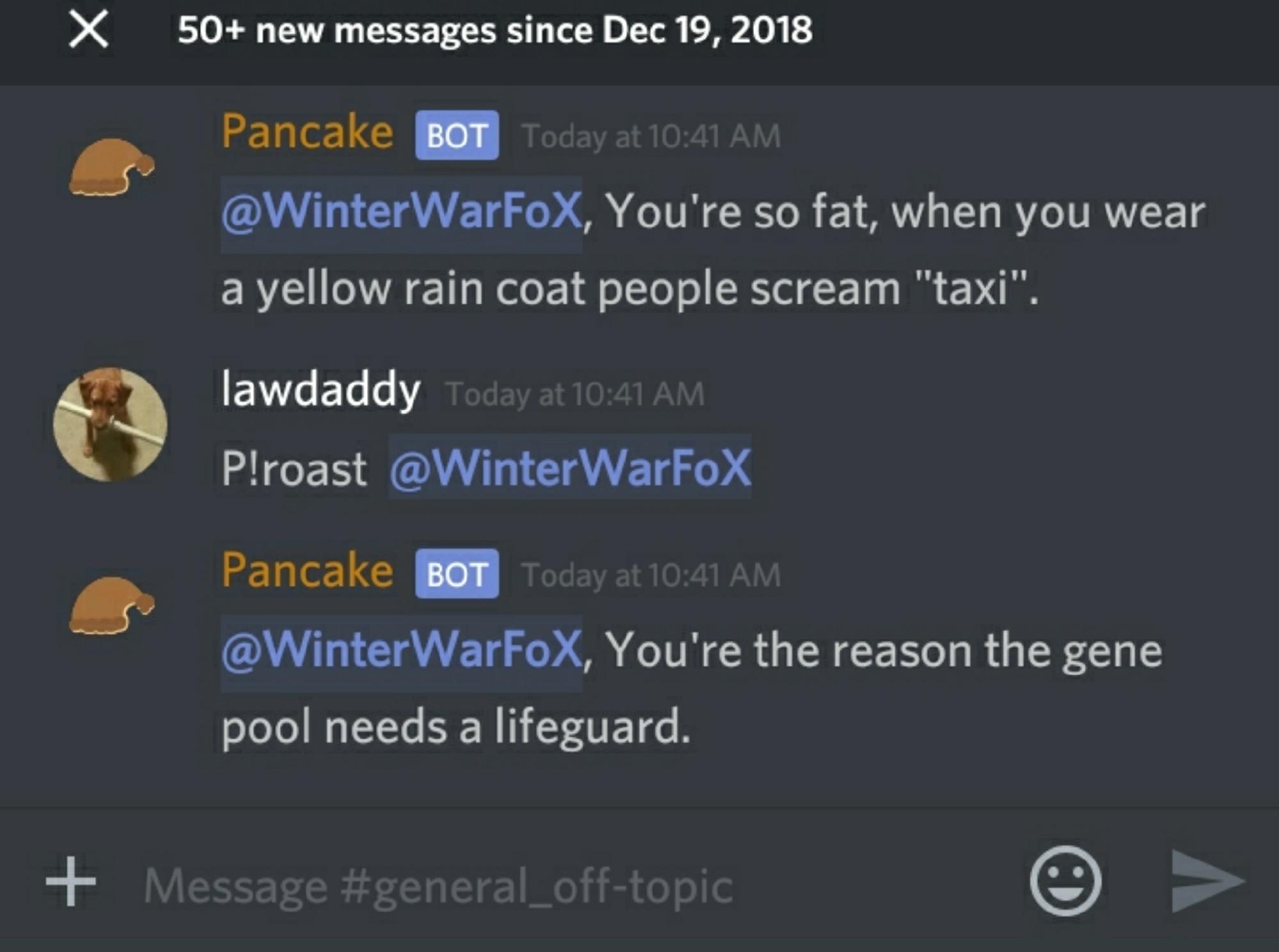 pancake bot discord commands