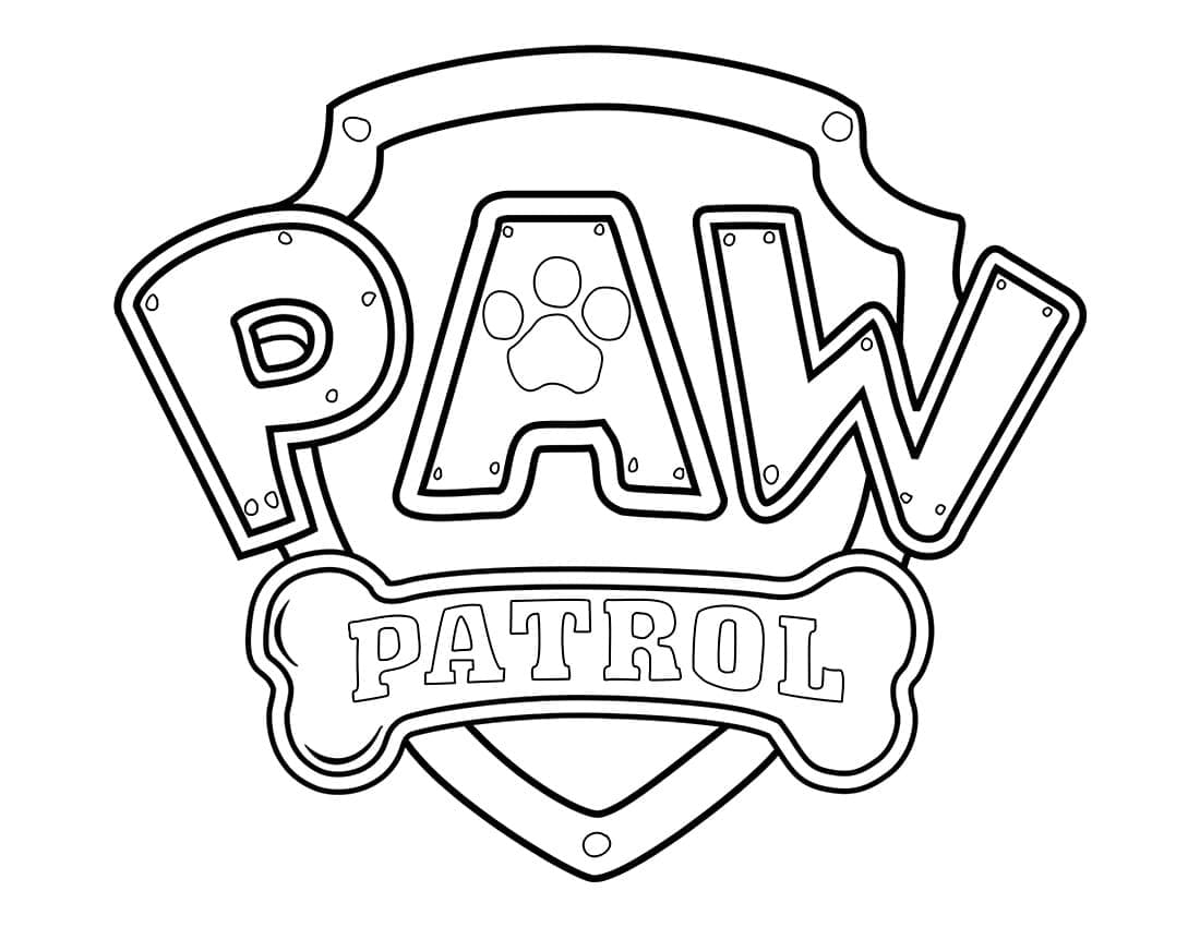 paw patrol logo coloring pages